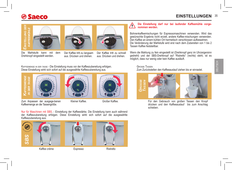 Einstellungen | Philips 10000032 User Manual | Page 35 / 100
