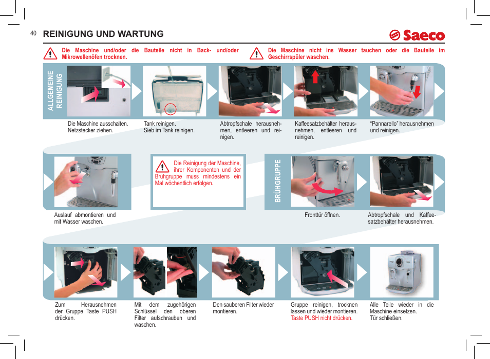 Reinigung und wartung | Philips 10000032 User Manual | Page 40 / 100