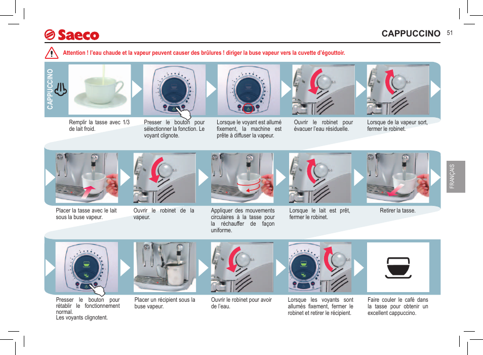 Cappuccino | Philips 10000032 User Manual | Page 51 / 100