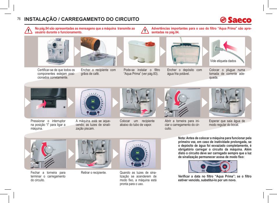 Instalação / carregamento do circuito | Philips 10000032 User Manual | Page 76 / 100