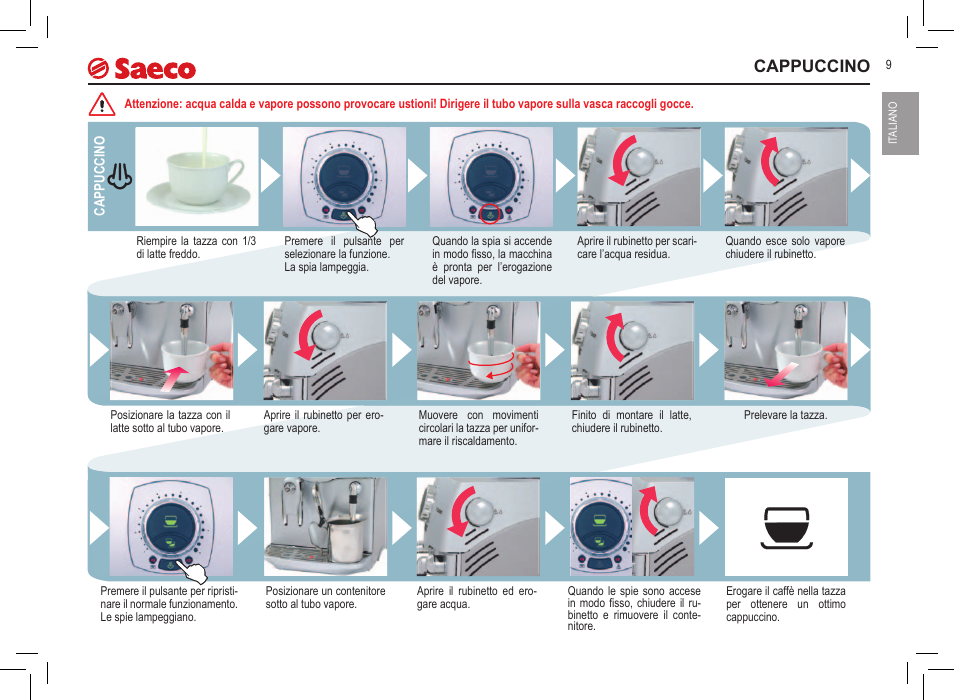 Cappuccino | Philips 10000032 User Manual | Page 9 / 100