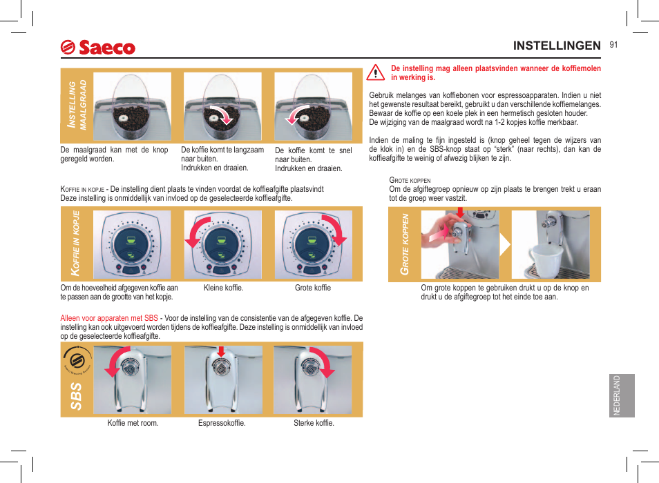 Instellingen | Philips 10000032 User Manual | Page 91 / 100