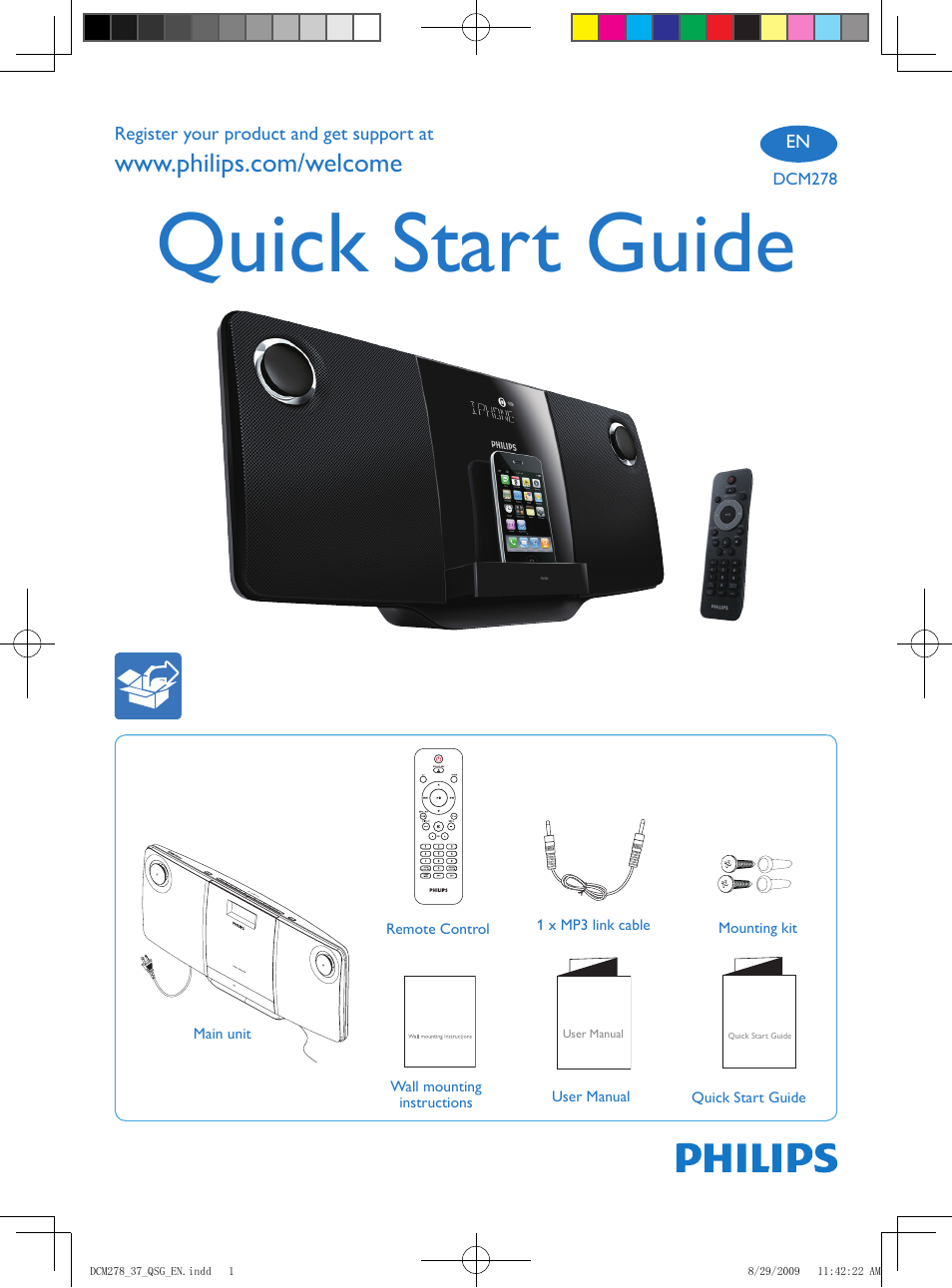 Philips DCM278-37B User Manual | 3 pages