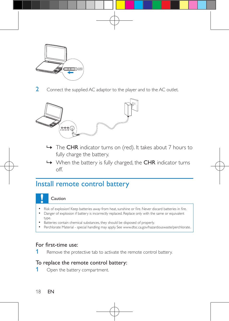 Connect additional equipment | Philips Portable DVD Player PD9000 22.9 cm 9" LCD 5-hr playtime User Manual | Page 18 / 27