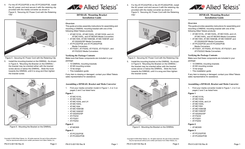 Allied Telesis AT-MC101XL User Manual | 2 pages
