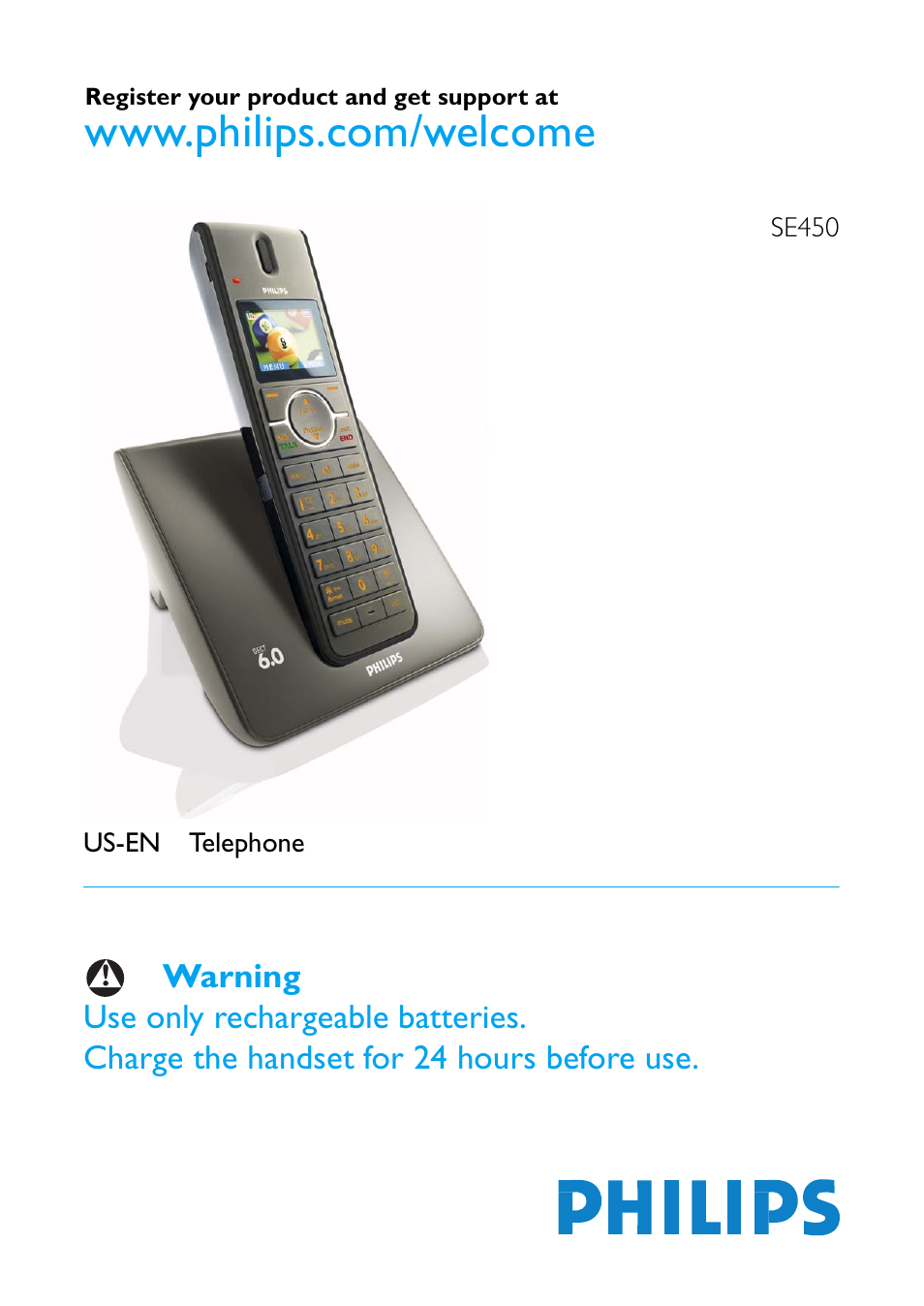 Philips Cordless telephone SE4502B User Manual | 65 pages