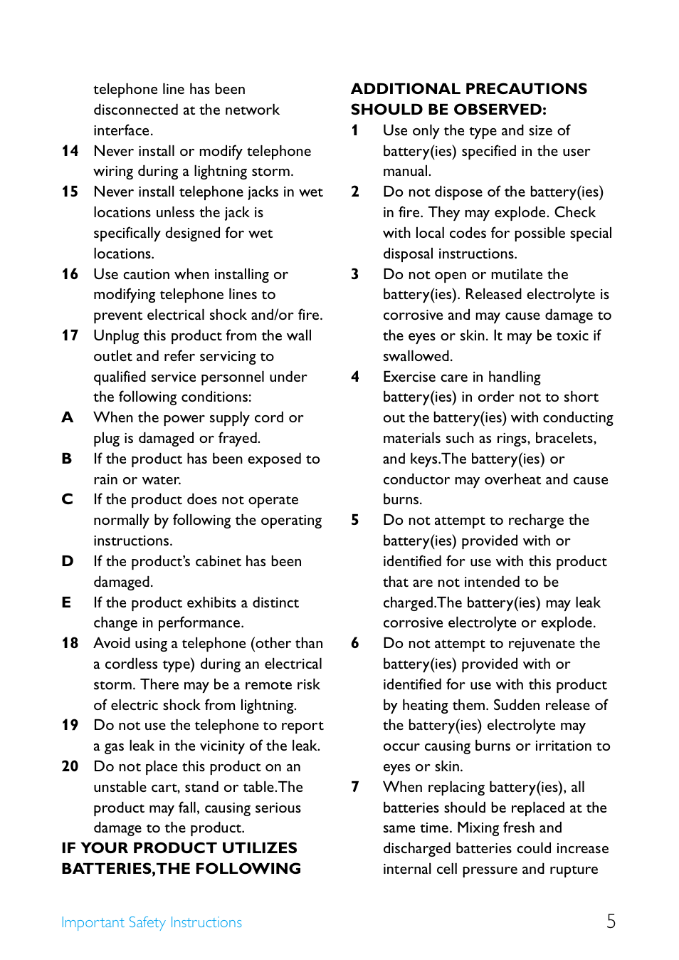 Philips Cordless telephone SE4502B User Manual | Page 7 / 65