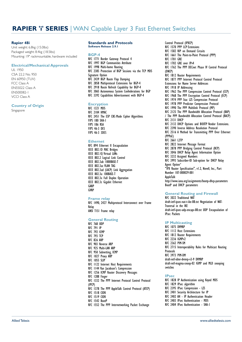 Allied Telesis 16fi User Manual | Page 3 / 6