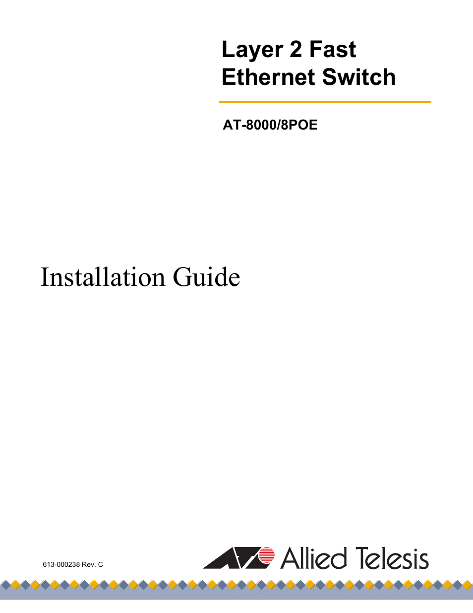 Allied Telesis AT 8000/8POE User Manual | 56 pages