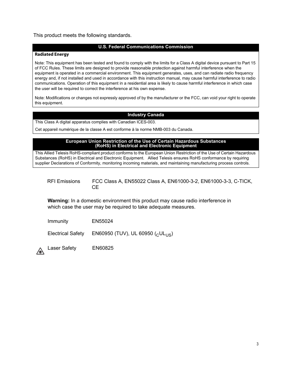 Allied Telesis AT 8000/8POE User Manual | Page 3 / 56