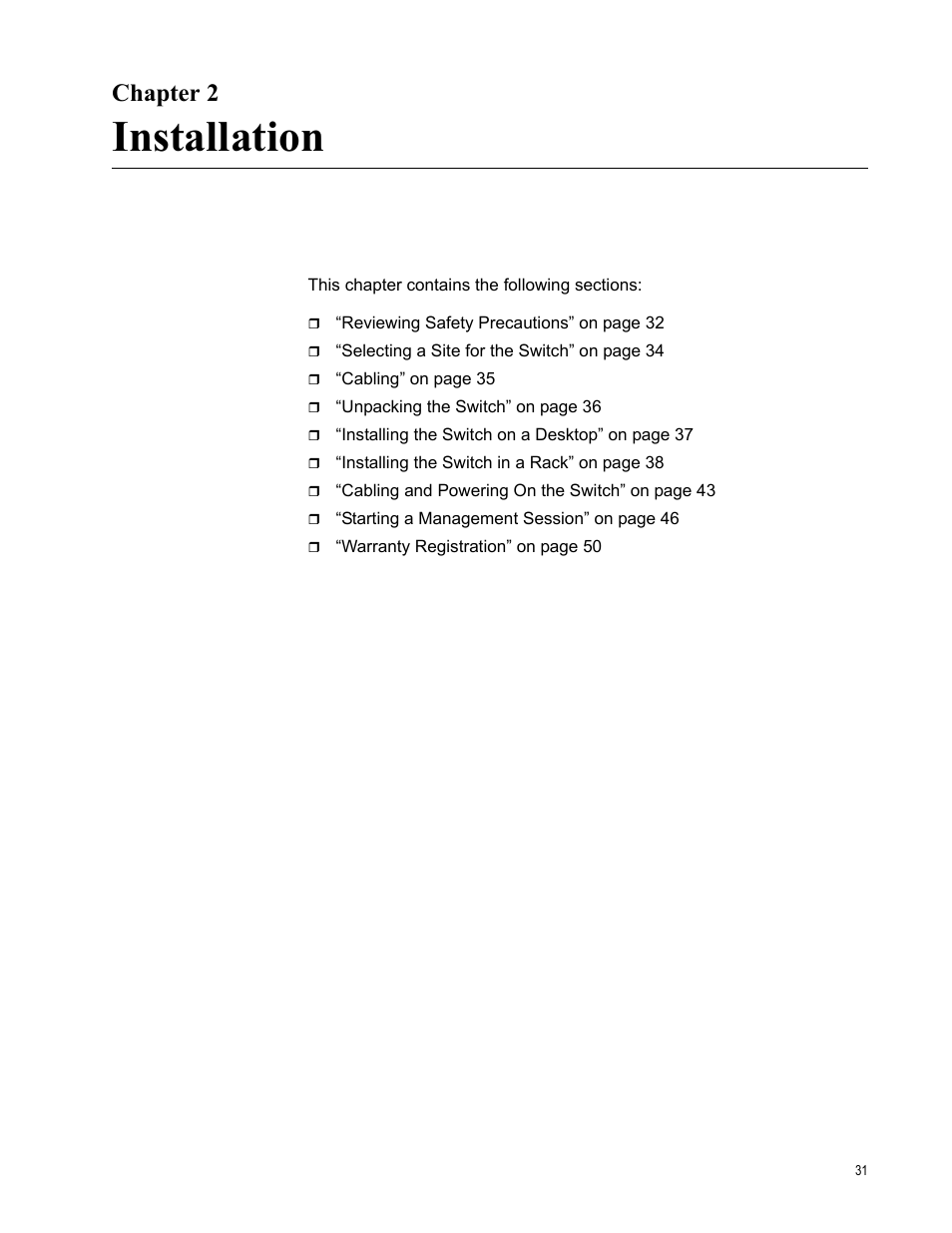 Chapter 2, Installation, R 2: installation | Allied Telesis AT 8000/8POE User Manual | Page 31 / 56