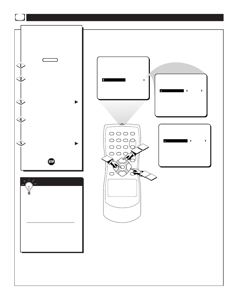 Sing the, Anguage, Ontrol | Philips PR1306C User Manual | Page 10 / 28