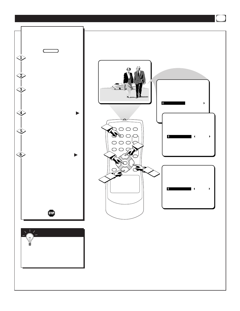 Ow to, Se the, Hannel | Ontrol | Philips PR1306C User Manual | Page 13 / 28