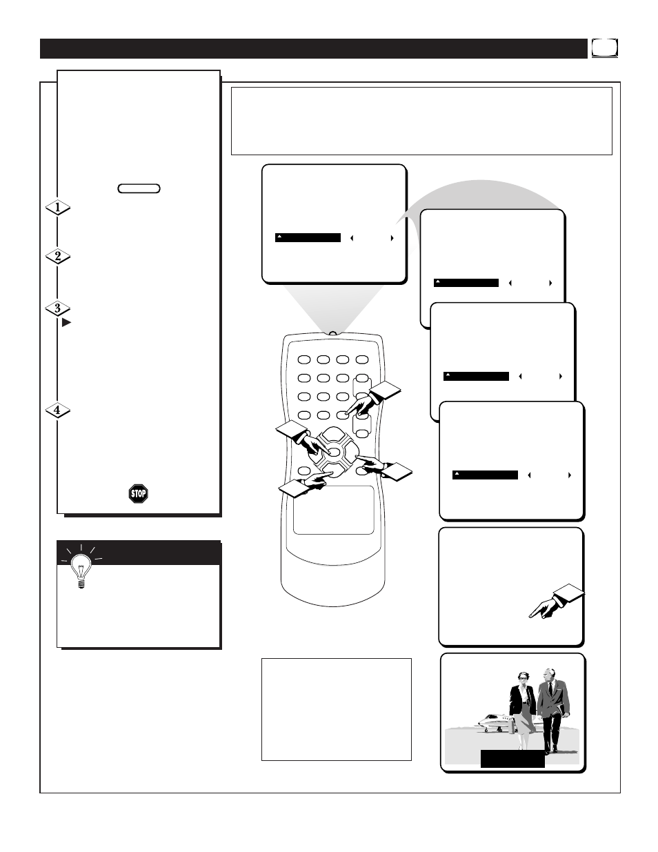 Etting the, Losed, Aptioning | Philips PR1306C User Manual | Page 15 / 28