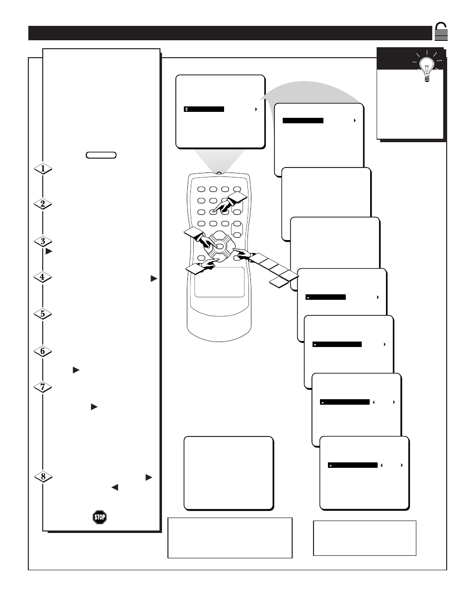 Lock, Rogramming, Sing | Ovie, Atings | Philips PR1306C User Manual | Page 21 / 28