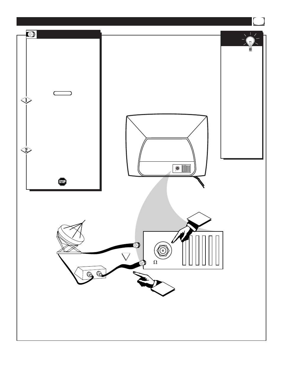 Tv s, Asic, Able | Ignal, Onnection | Philips PR1306C User Manual | Page 5 / 28