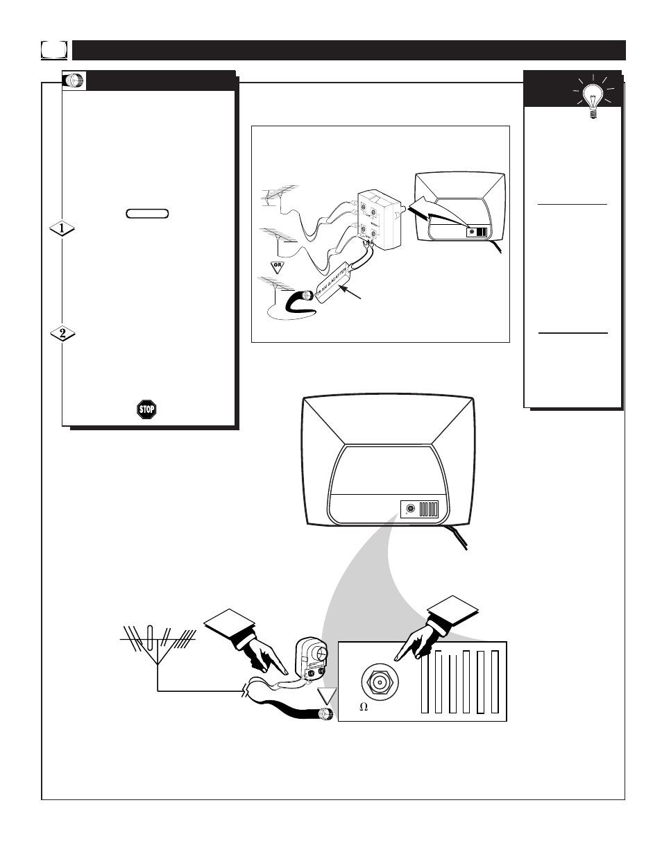 Asic, Ntenna, Ignal | Onnections | Philips PR1306C User Manual | Page 6 / 28