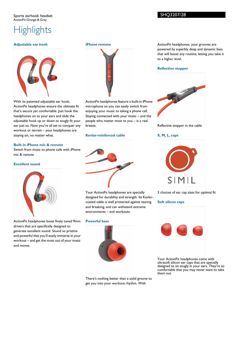 Highlights | Philips SHQ3207-28 User Manual | Page 2 / 3