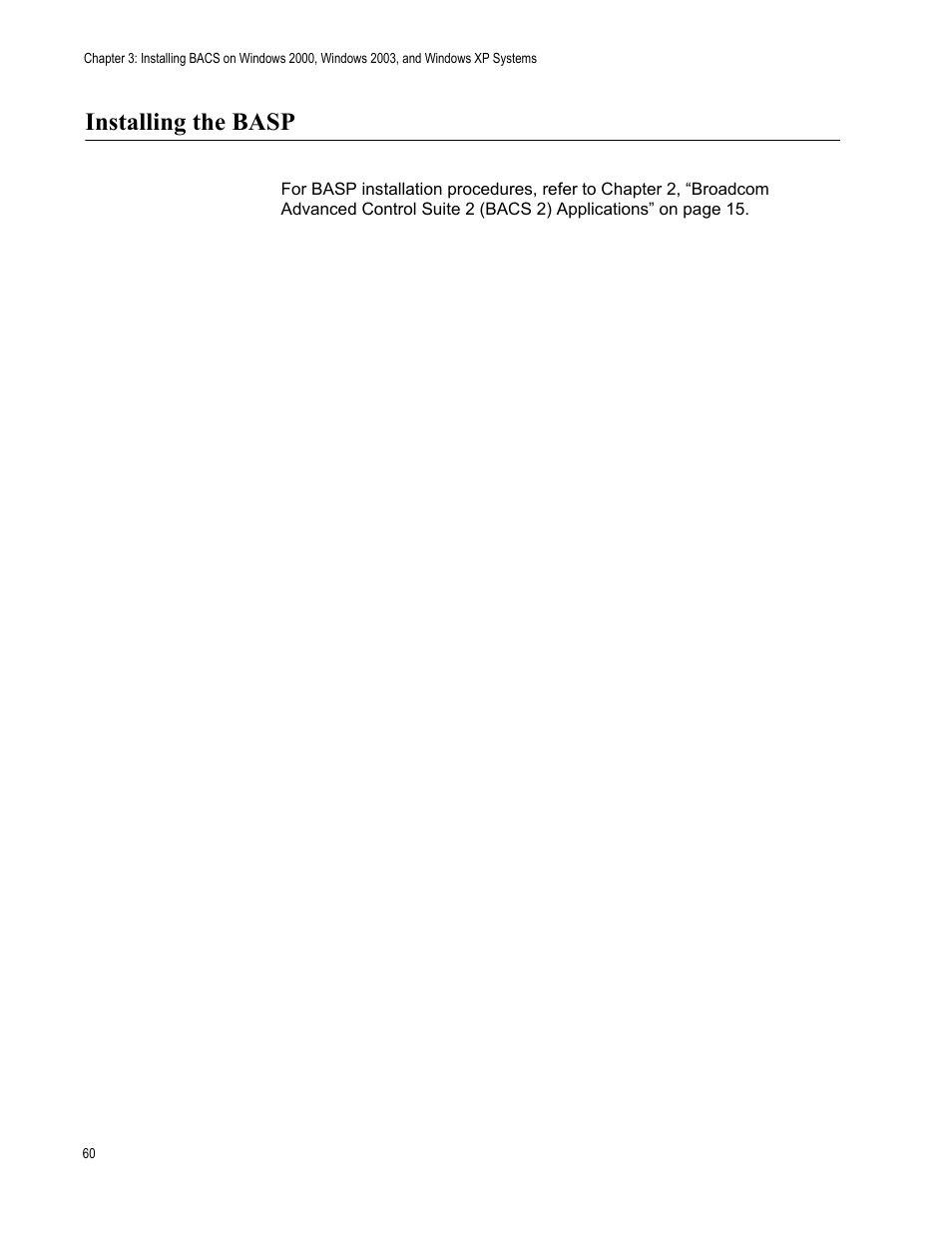 Installing the basp, R 3: installing the basp | Allied Telesis AT-2916SX User Manual | Page 60 / 74