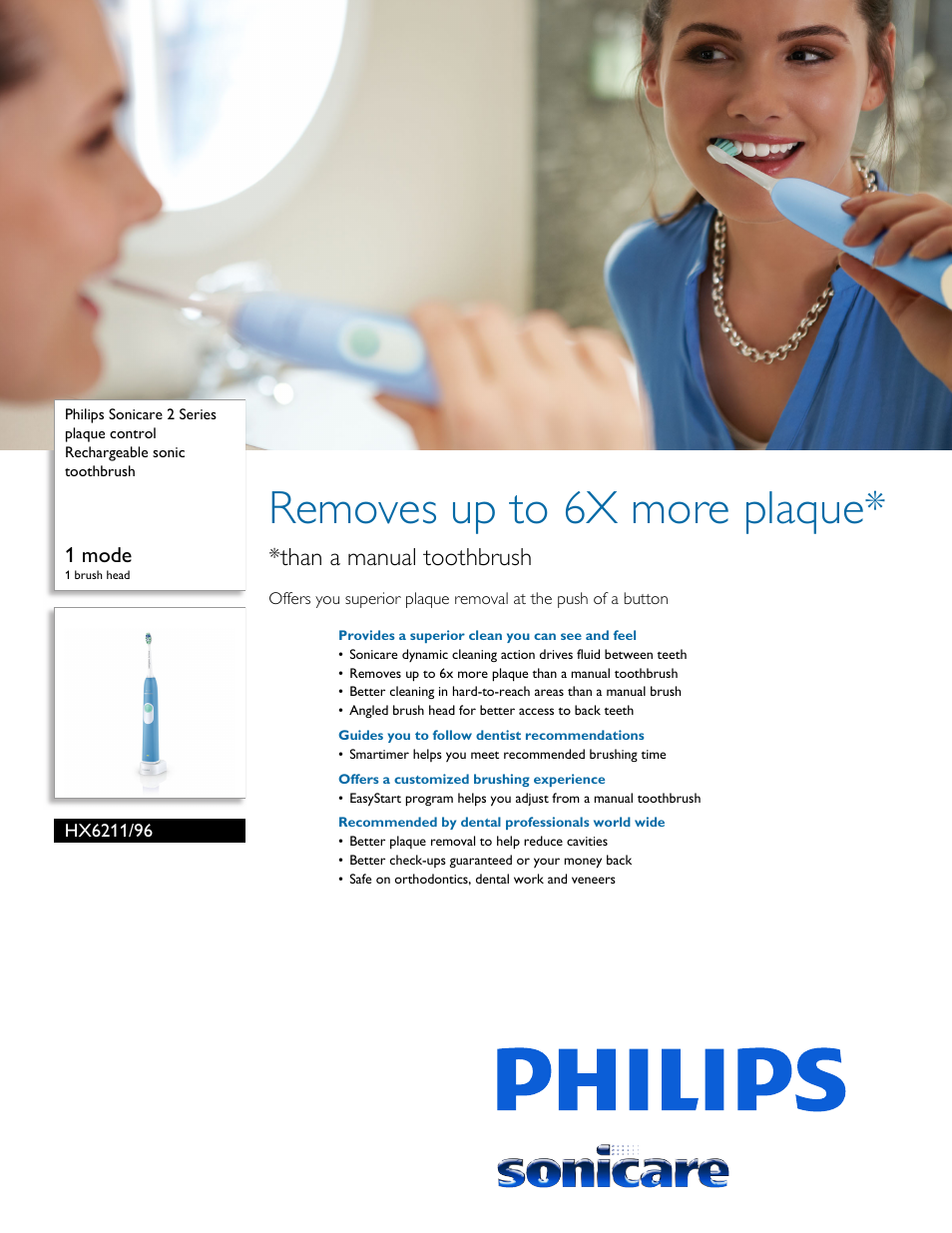 Philips HX6211-96 User Manual | 3 pages