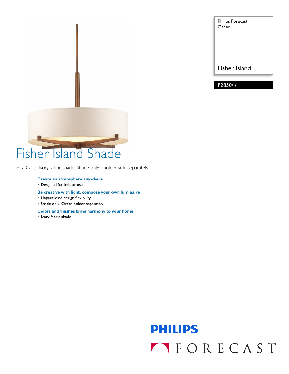 Philips F2850 User Manual | 2 pages