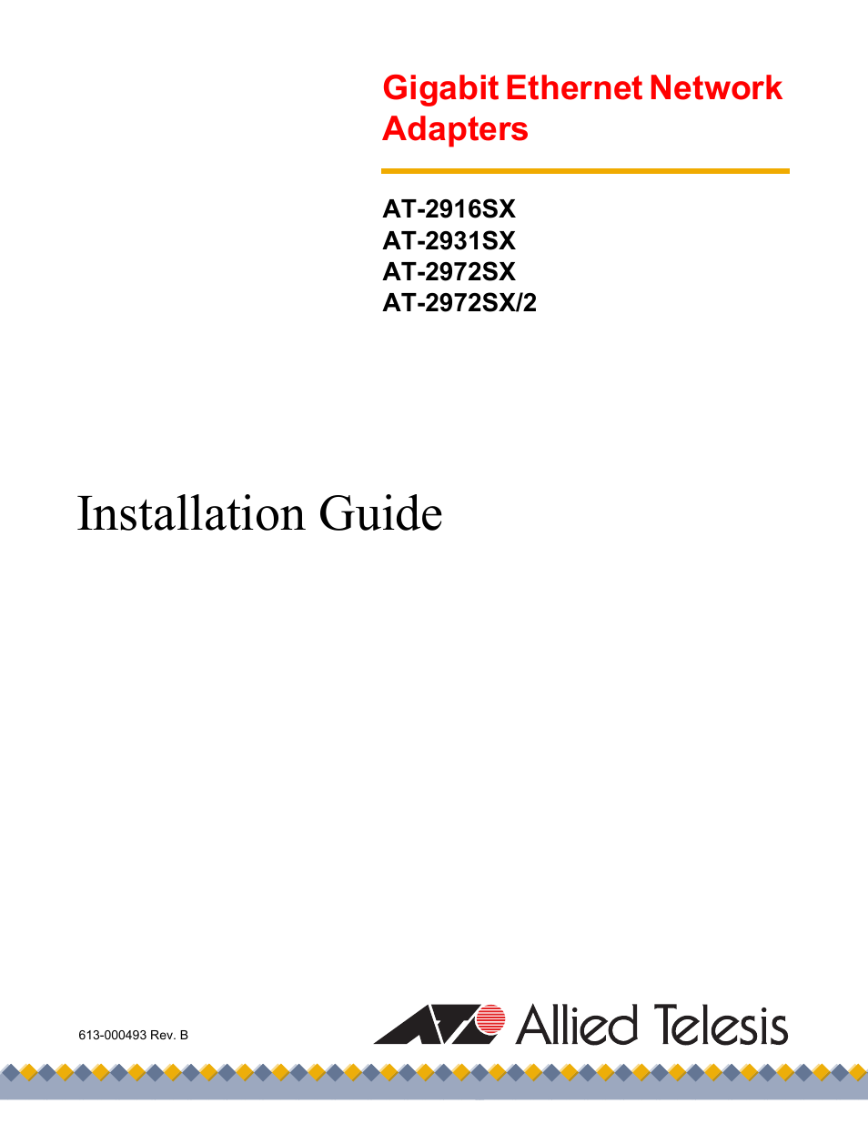 Allied Telesis AT-2931SX User Manual | 136 pages