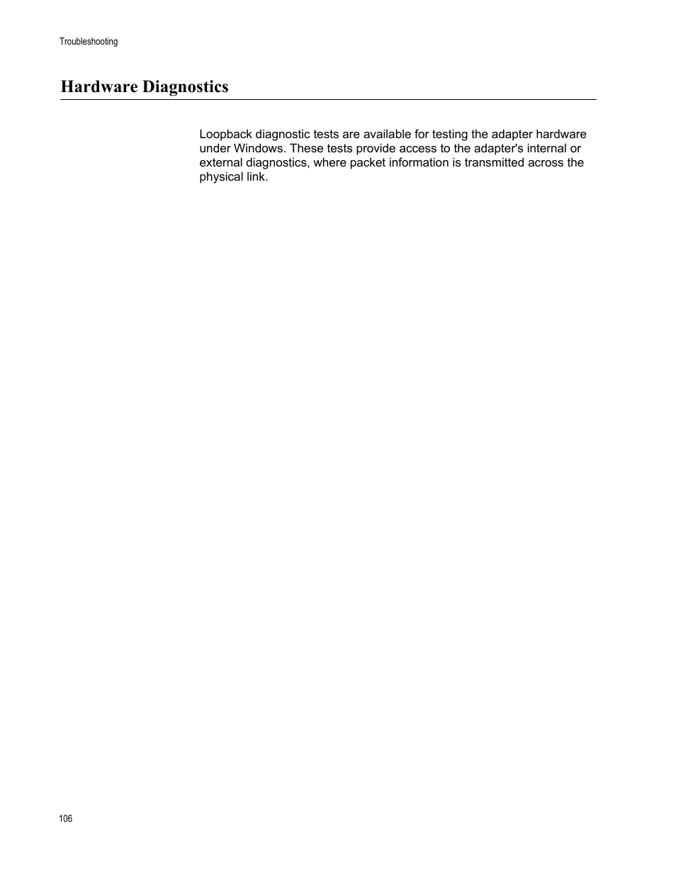 Hardware diagnostics | Allied Telesis AT-2931SX User Manual | Page 106 / 136