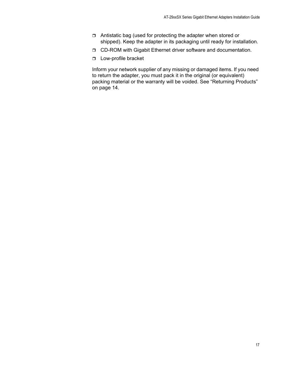 Allied Telesis AT-2931SX User Manual | Page 17 / 136