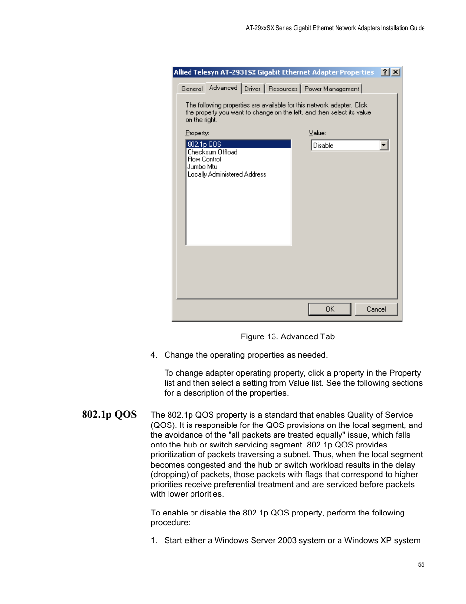 1p qos | Allied Telesis AT-2931SX User Manual | Page 55 / 136