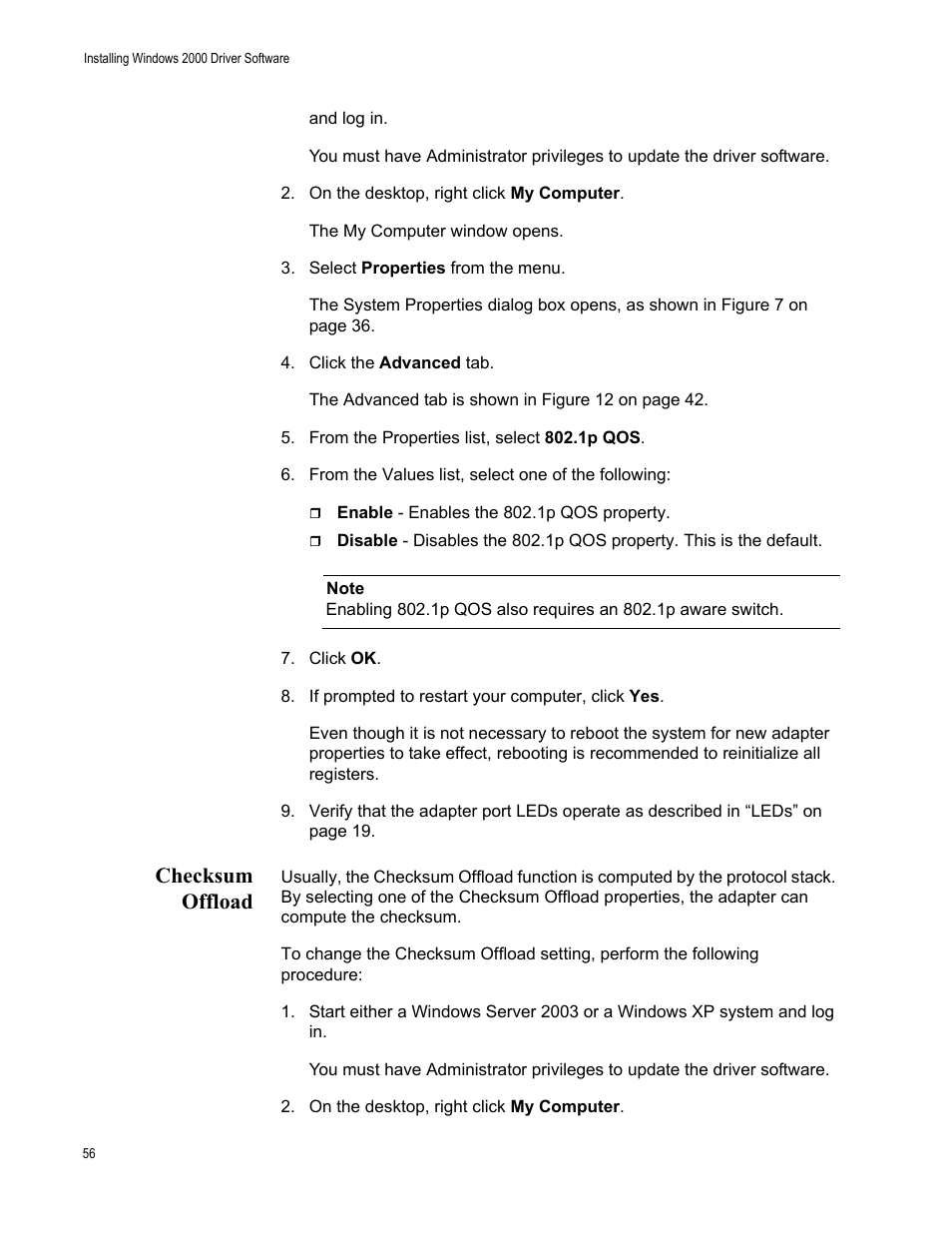 Checksum offload | Allied Telesis AT-2931SX User Manual | Page 56 / 136