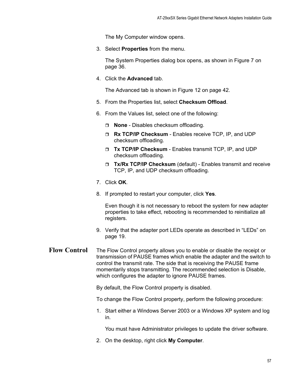 Flow control | Allied Telesis AT-2931SX User Manual | Page 57 / 136