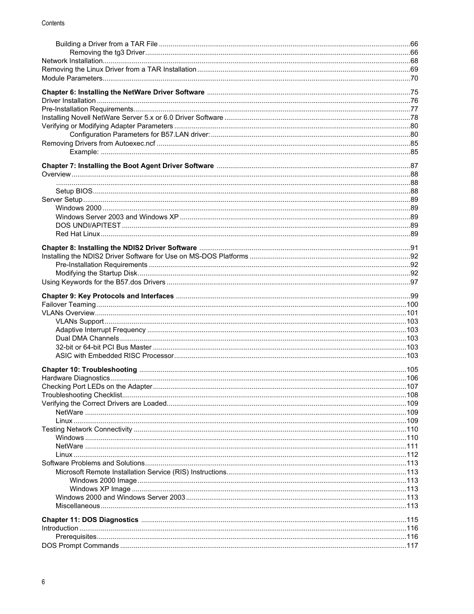 Chapter 6, Chapter 7, Chapter 8 | Chapter 9, Chapter 10, Chapter 11 | Allied Telesis AT-2931SX User Manual | Page 6 / 136