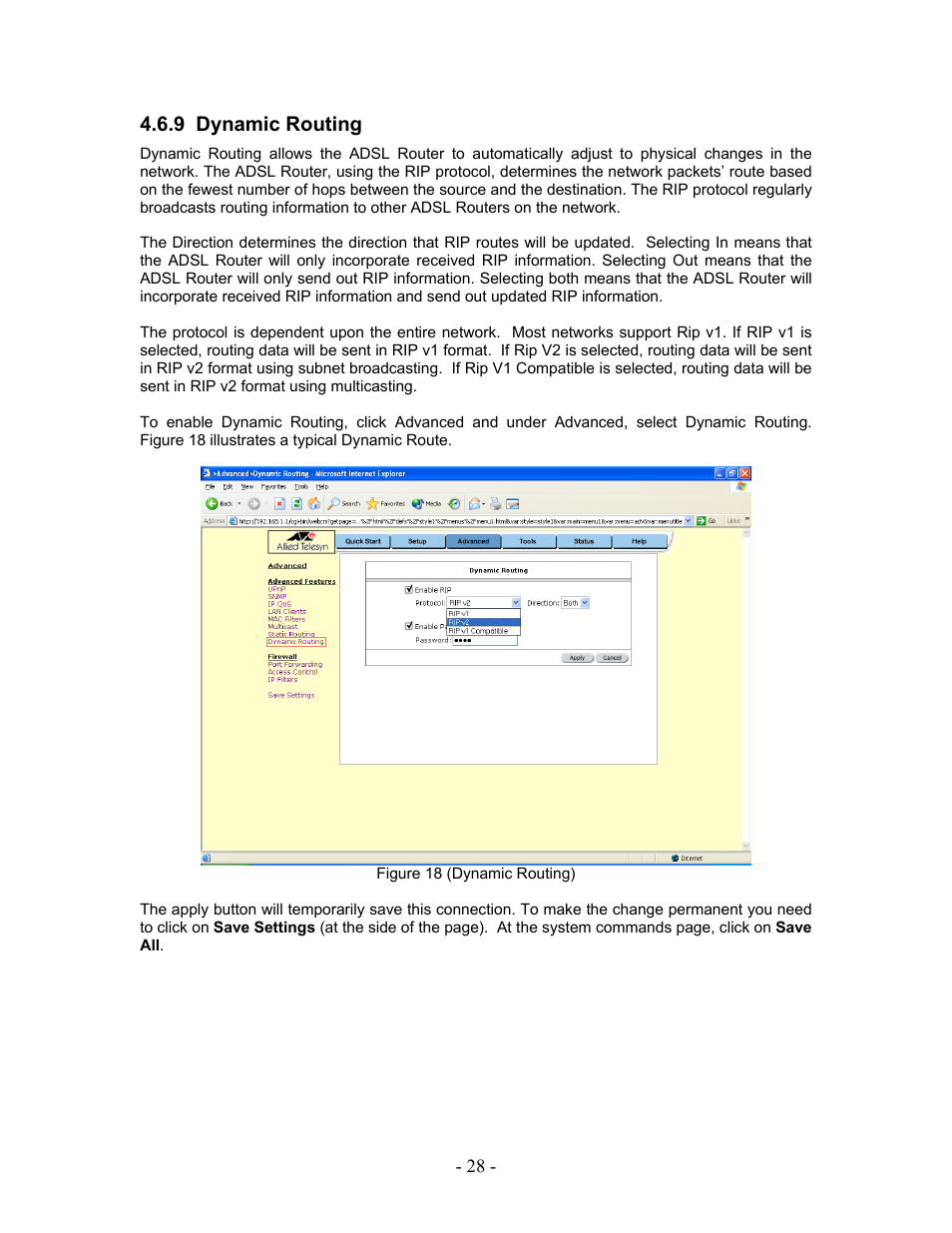 Dynamic routing, 9 dynamic, Routing | Allied Telesis AT-AR236E User Manual | Page 28 / 36
