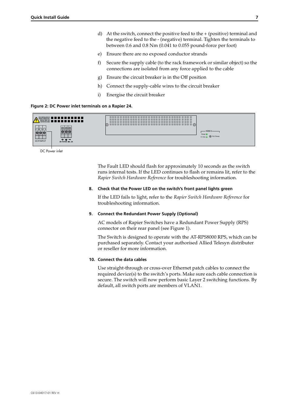 Allied Telesis Rapier Series Switch User Manual | Page 7 / 11