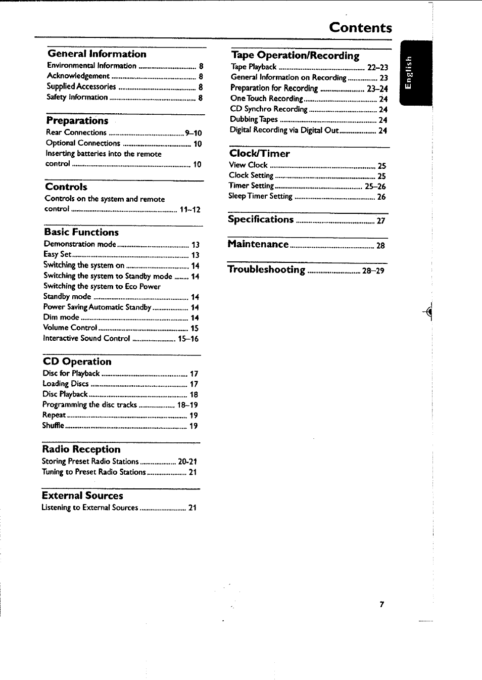 Philips FWC87037 User Manual | Page 7 / 30