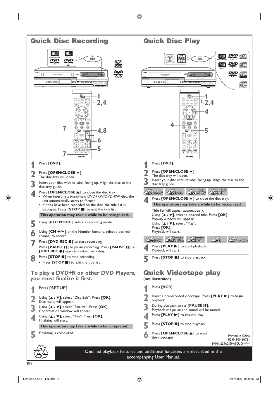 Philips DVDR3435V-37 User Manual | Page 2 / 2