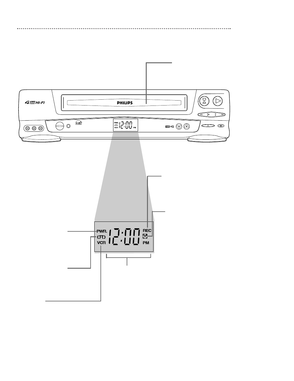 26 vcr display panel, Vrb613 | Philips VRB413AT99 User Manual | Page 26 / 56