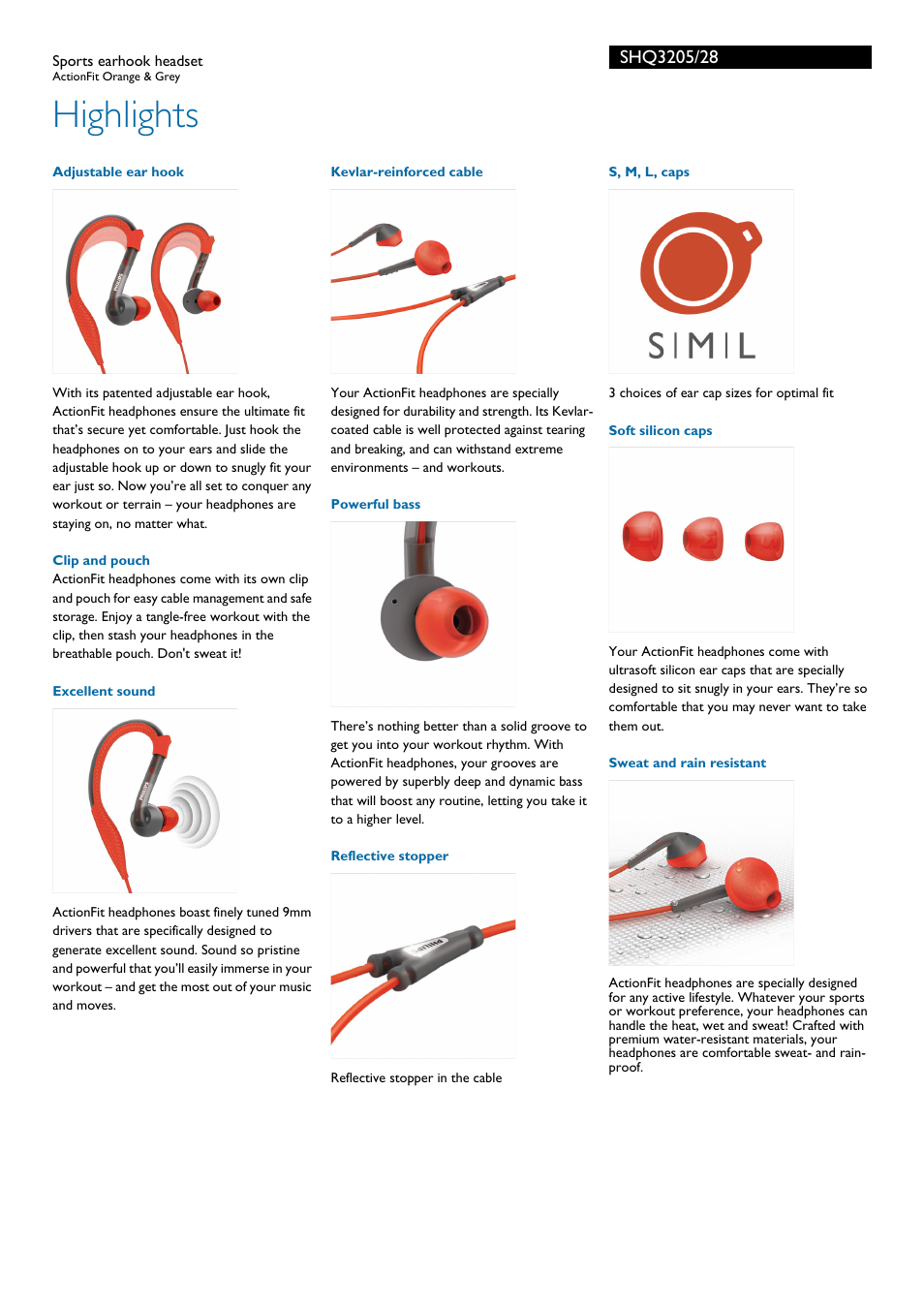 Highlights | Philips SHQ3205-28 User Manual | Page 2 / 3