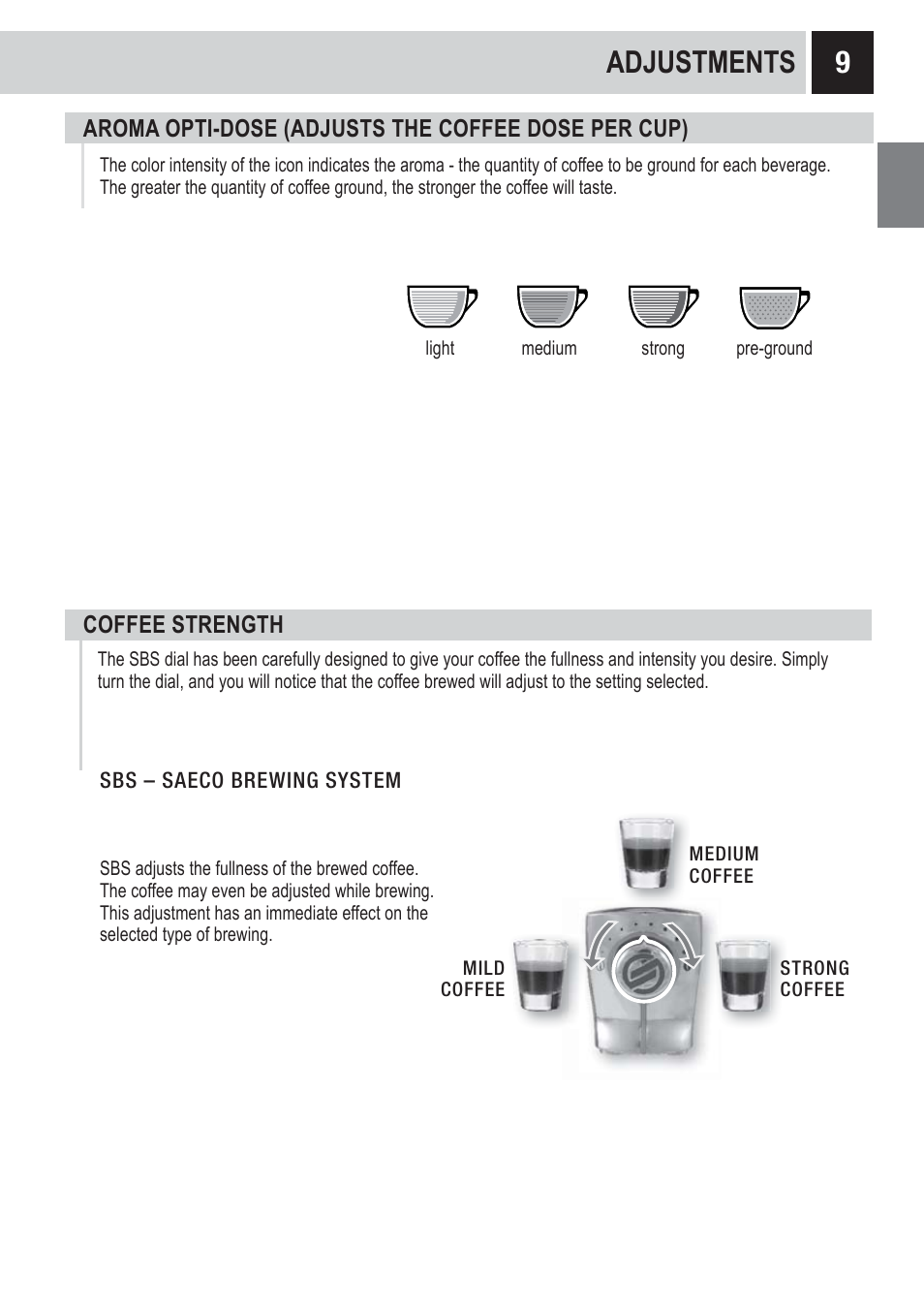 Adjustments | Philips RI9828-47 User Manual | Page 11 / 40