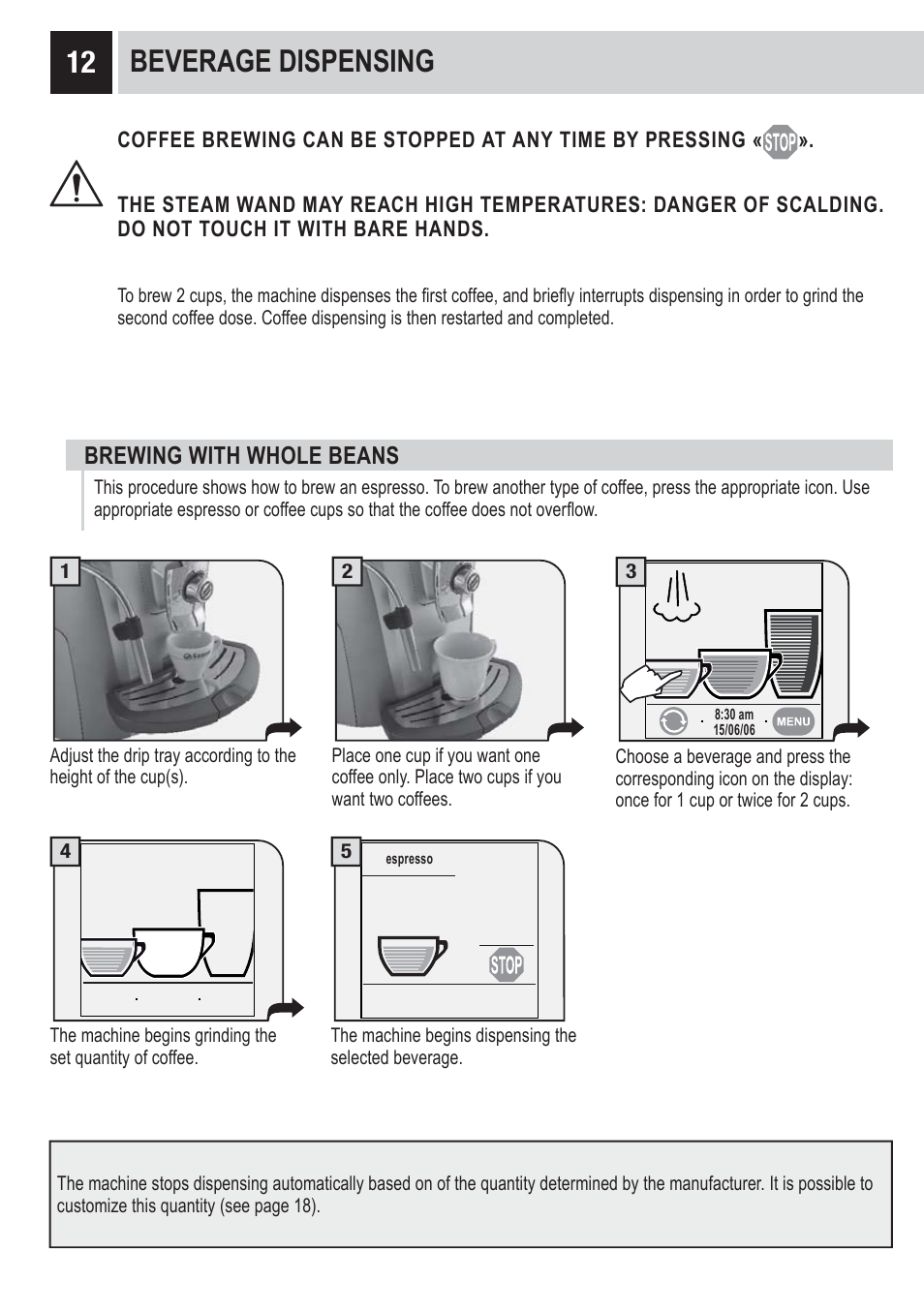 Beverage dispensing | Philips RI9828-47 User Manual | Page 14 / 40