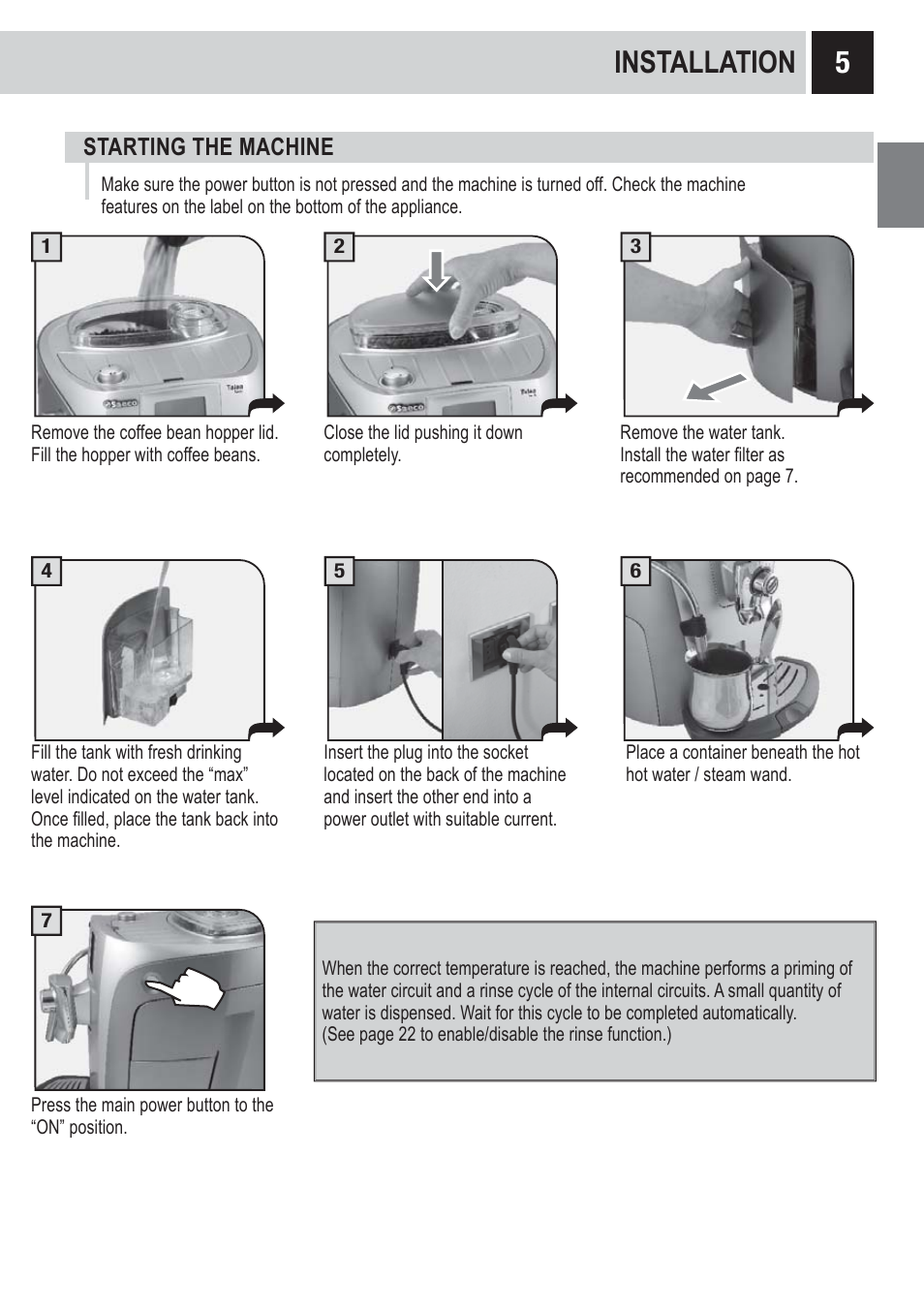 Installation | Philips RI9828-47 User Manual | Page 7 / 40