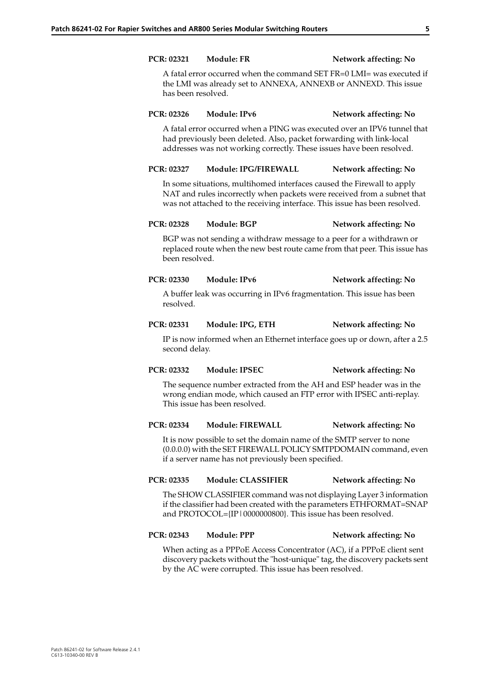 Allied Telesis 86241-02 User Manual | Page 5 / 12