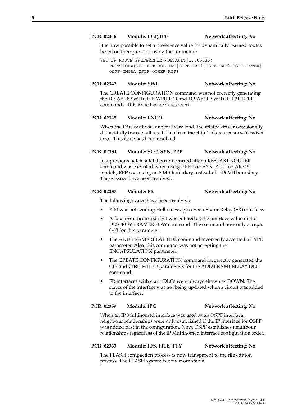 Allied Telesis 86241-02 User Manual | Page 6 / 12