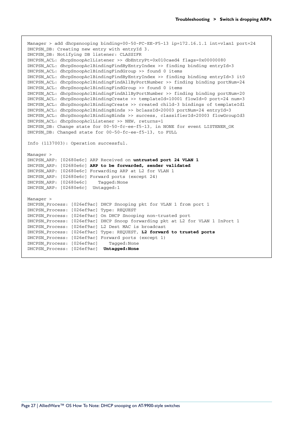 Allied Telesis x900-48 series User Manual | Page 27 / 38