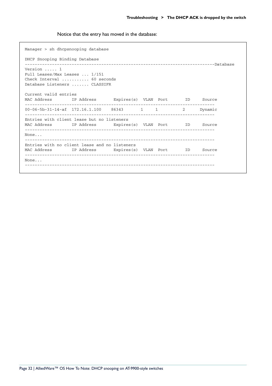 Allied Telesis x900-48 series User Manual | Page 32 / 38