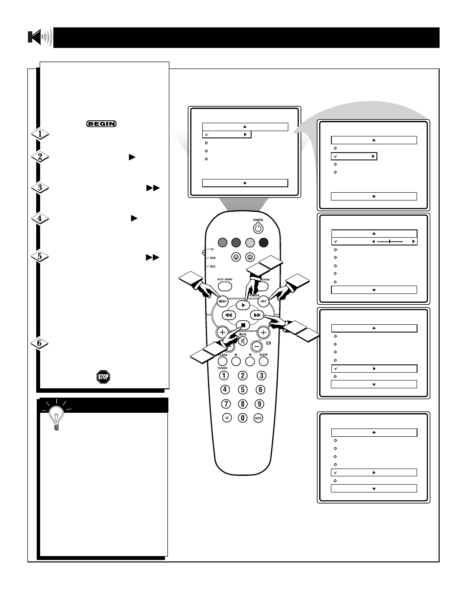 Etting the, Ncredible, Urround | Ontrol | Philips 27RF50S User Manual | Page 10 / 44