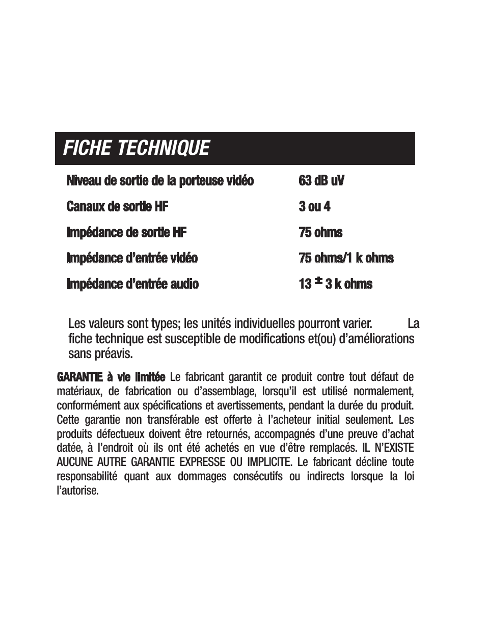 Fiche technique | Philips US2-PH61159 User Manual | Page 21 / 21