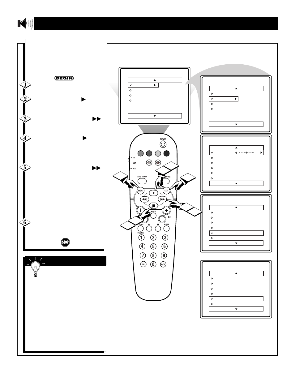 Etting the, Ncredible, Urround | Ontrol | Philips 24RF50S99 User Manual | Page 10 / 42