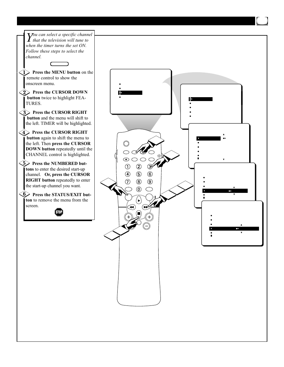 Imer, Electing the, Hannel | Philips 27PT31B User Manual | Page 15 / 52