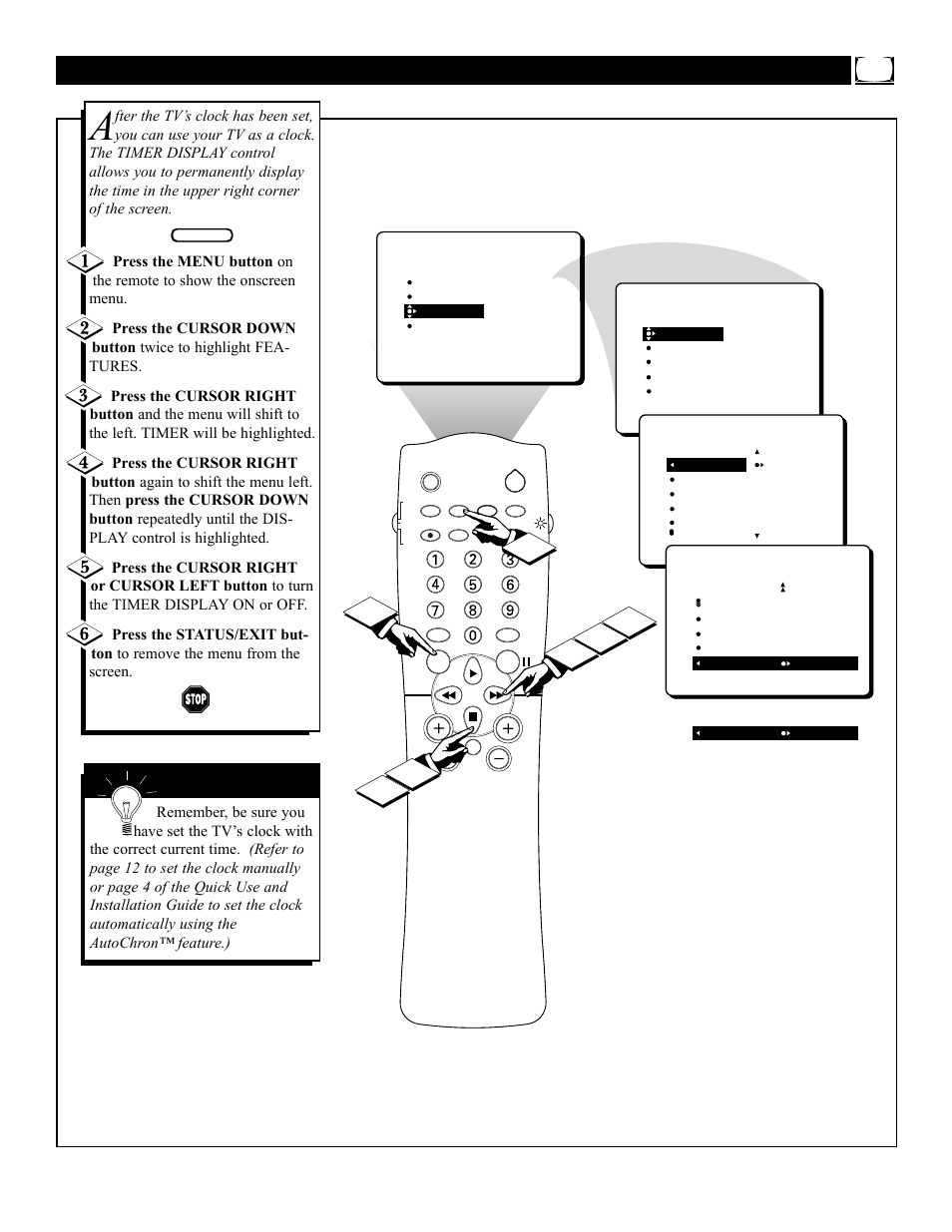 Imer, Urning, Isplay | Philips 27PT31B User Manual | Page 17 / 52